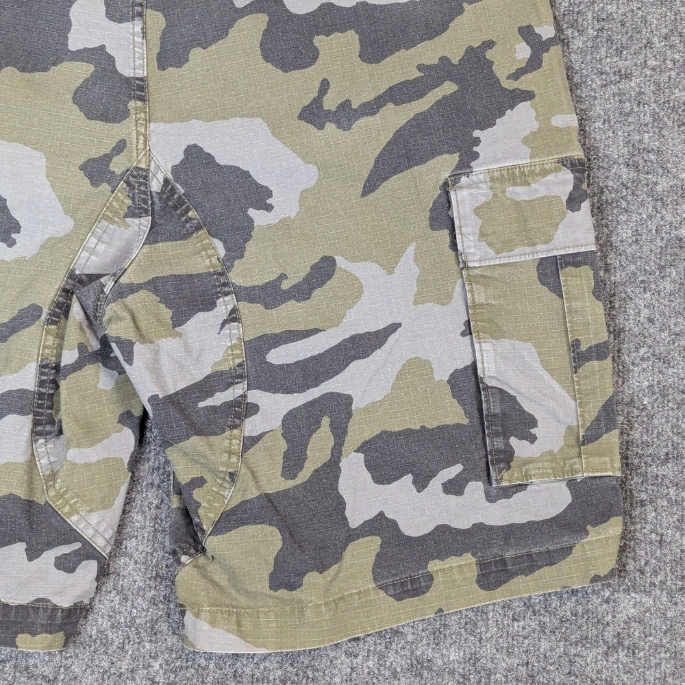 Fox Racing Mens Camo Cargo Shorts Size 38 Green Grey Ripstop Motocross MX Skater - Picture 6 of 16
